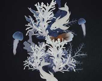 Coral Collage (2023) 11 x 14"