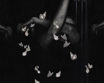 Moths and Marionettes (2023) - 11" x 14"