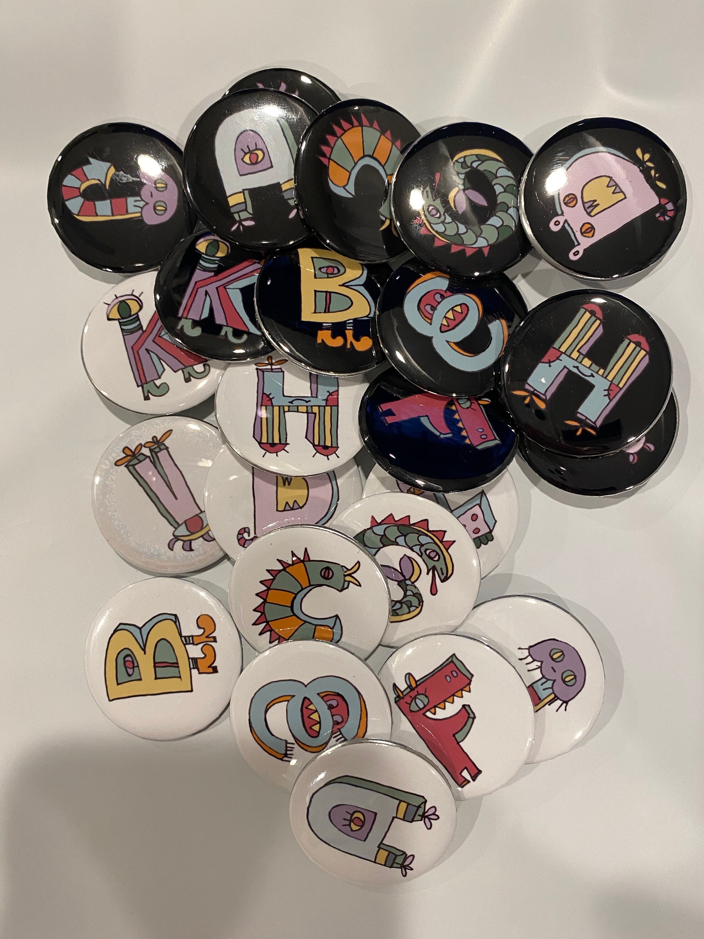 Custom pin backs photo Set of 6 sized at 1.25 each. Etsy