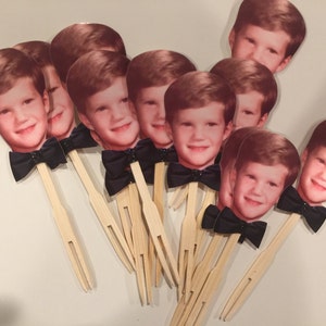Personalized Groom Photo Cupcake Toppers. Set of 12 - Etsy