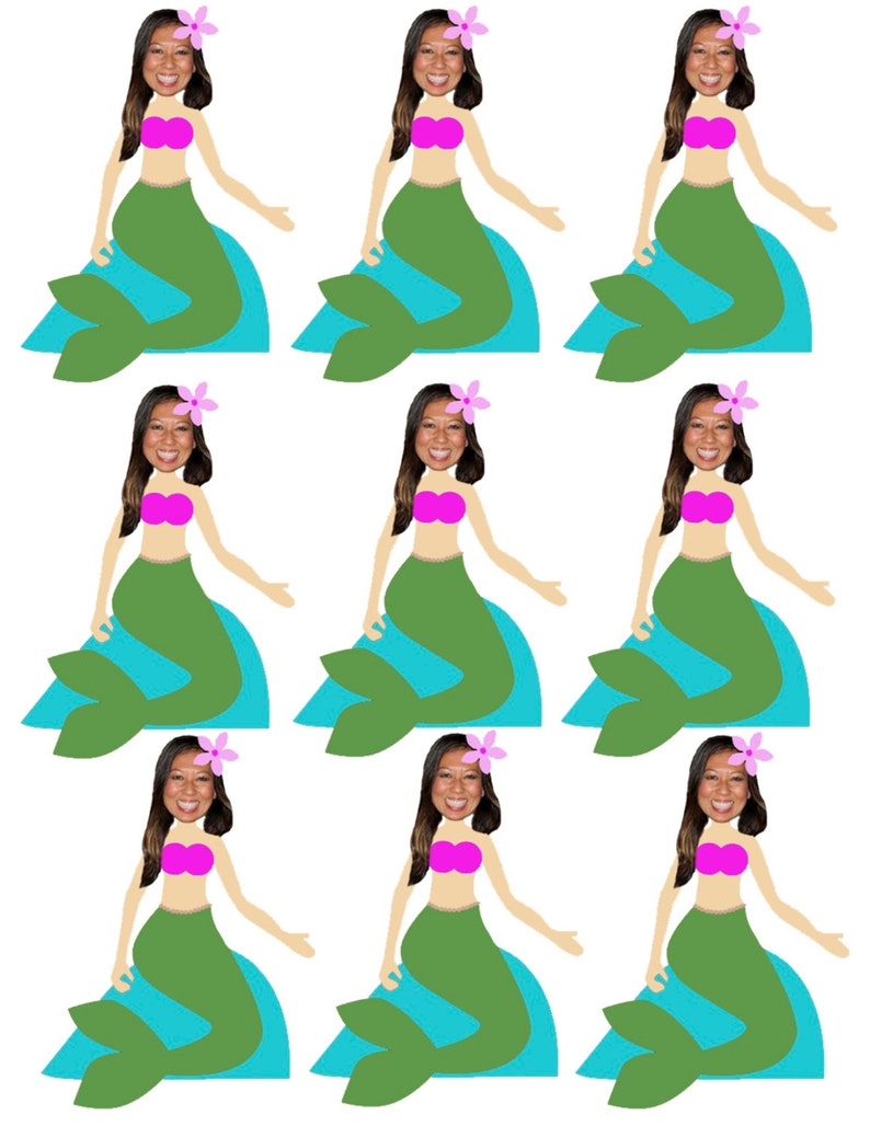 DIY printable full body themed photo cupcake toppers. image 3