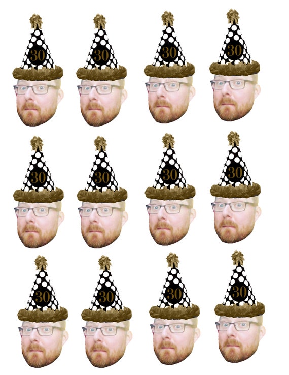Diy Printable Over The Hill Birthday Hat Photo Cupcake Etsy