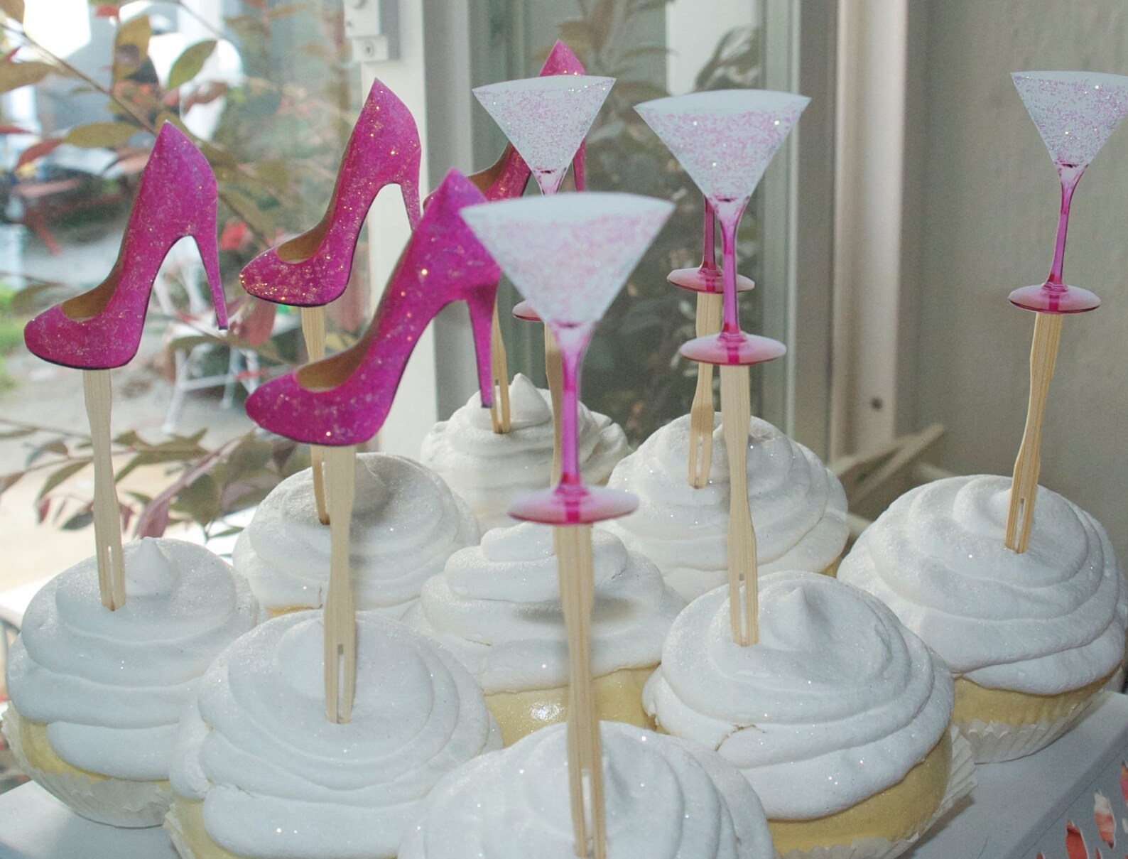 Glittered Bachelorette Bridal Shower Cupcake Toppers. Etsy