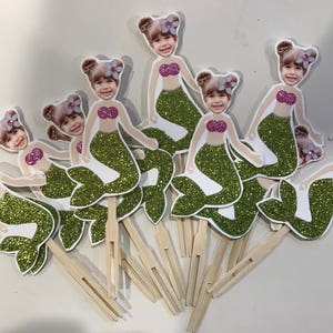 Photo cupcake toppers full body. set of 12 with glossy finish.