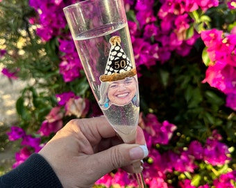 NEW WATERPROOF Over the hill, birthday, wedding, shower photo drink dunker decorations