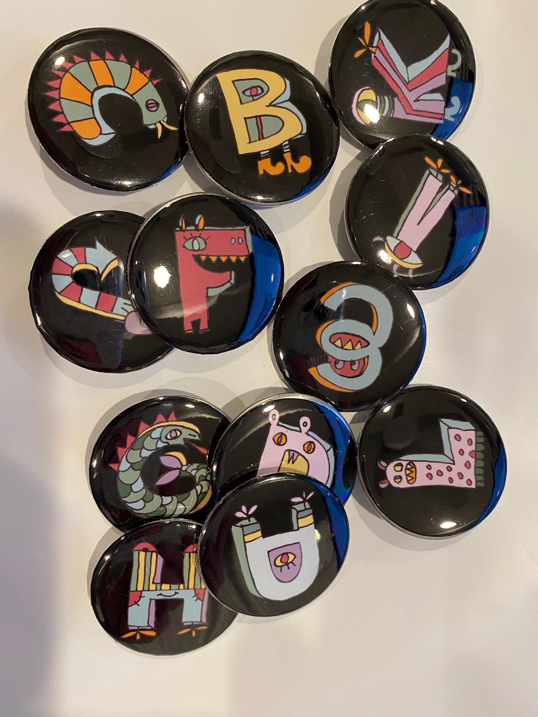 Custom pin backs photo Set of 6 sized at 1.25 each. Etsy