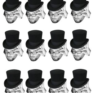DIY digital Photo cupcake toppers top hat circus theme