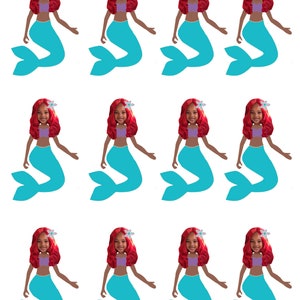 DIY printable full body themed photo cupcake toppers.