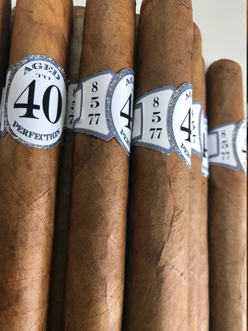 Glittered Personalized Vintage Cigar Wrappers for Birthdays Etsy
