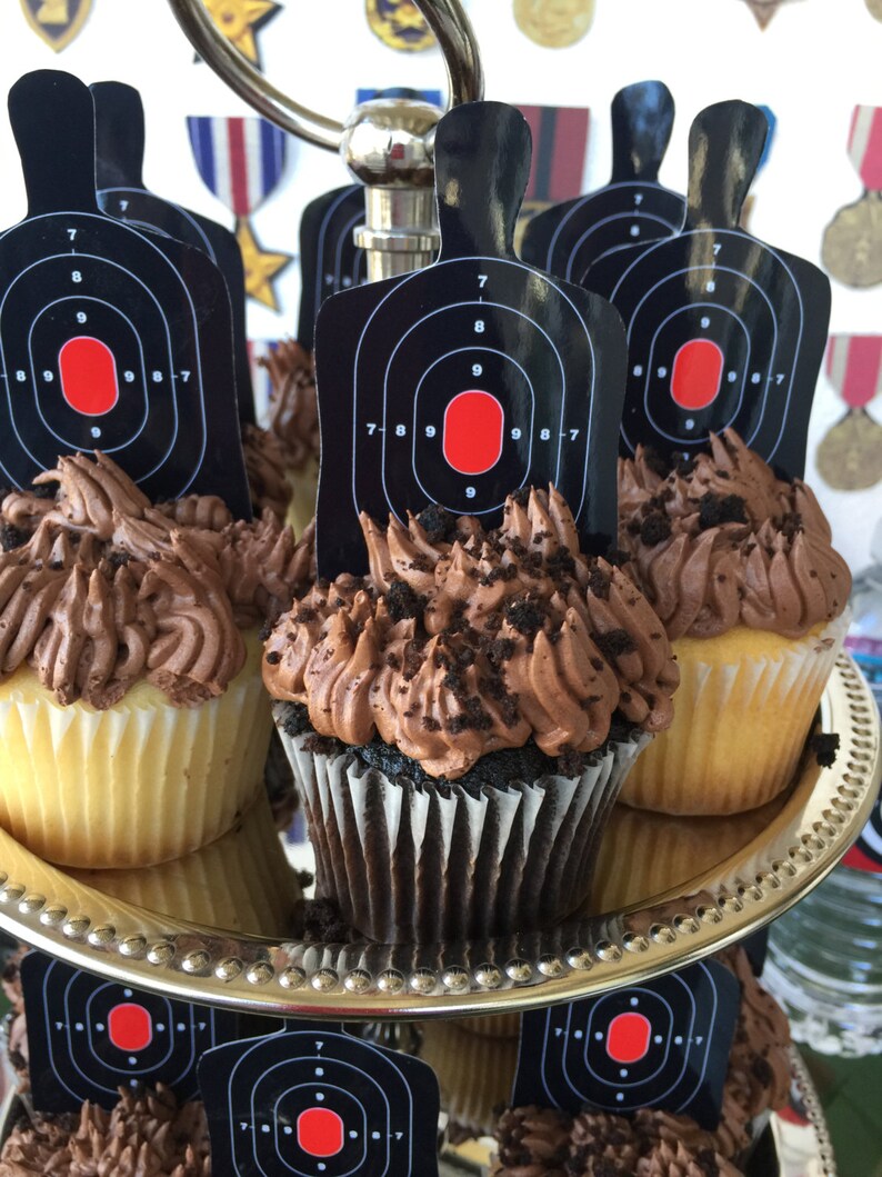 Target Practice Army Military Themed Nerf Gun Cupcake Toppers. Etsy
