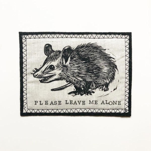 Handmade Possum Patch - Opossum patch - possum accessories - animal patches - funny patches - Iron on patch - Sew on patch - iron on patches