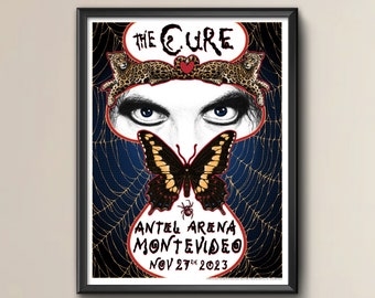 Affiche officielle de la tournée 2023 de The Cure Shows Of A Lost World 2023 - Montevideo, Uruguay - Première édition - Signée et numérotée par l'artiste