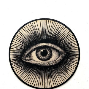 Eye Vinyl Sticker - Waterproof Sticker - Vinyl Phone Sticker - Vinyl Laptop Sticker - All Seeing Eye - Bullet Journal Sticker - Eyes