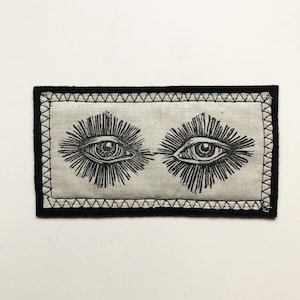 Handmade Eyes Patch handmade patch handmade patches eyes patch patch with eye printed patches iron on patch sew on patch image 2