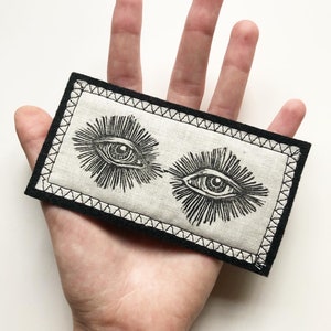 Handmade Eyes Patch handmade patch handmade patches eyes patch patch with eye printed patches iron on patch sew on patch image 3