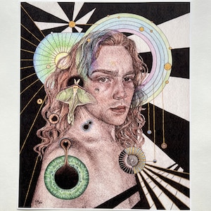 Surreal Dreamy Fantasy Psychedelic Portrait