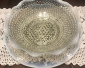 Gorgeous Hob Nail Fenton matching Serving Bowl and Platter.