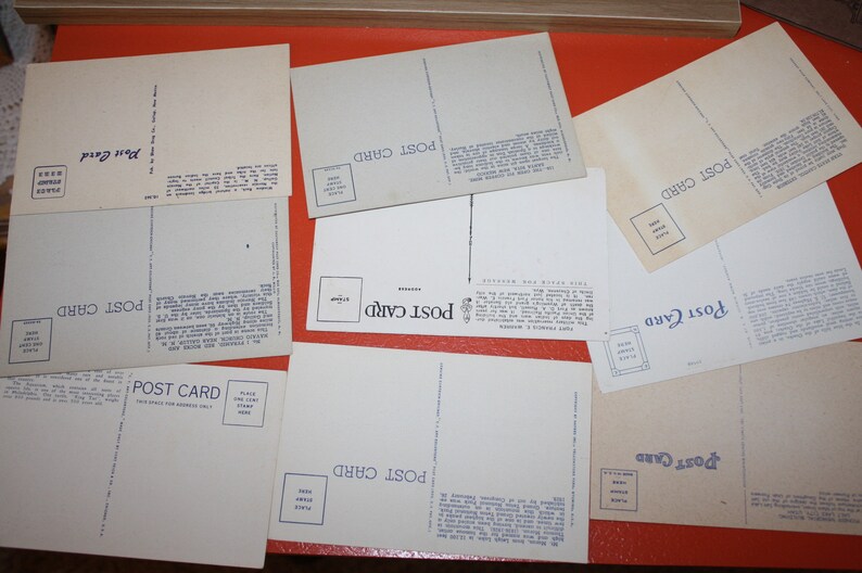 eclectic mix unused Lot of 9 vintage postcards
