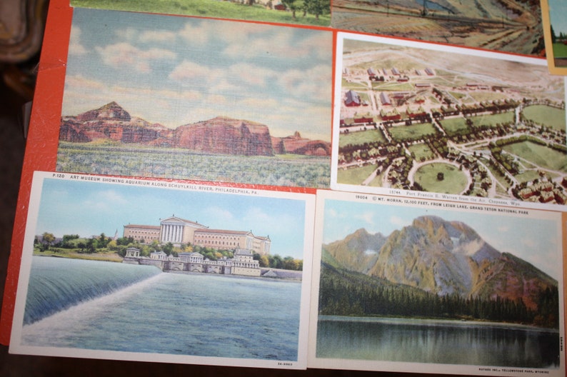 eclectic mix unused Lot of 9 vintage postcards