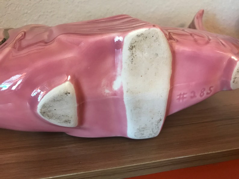 Koi Fish Planter. Vintage Pink Salmon