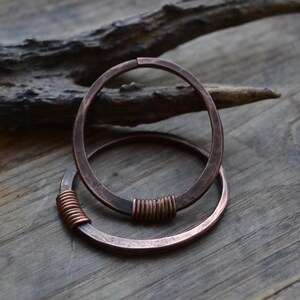 Kupfer Hoops, Hoops für Tunnel, Kupfer Tunnel Hoops, 8 Gauge Ohrringe, 8 Gauge Hoops, Kupfer Ohrgewichte, Kupfer Ohrgewichte, große Reifen