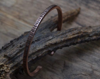 Men's copper bracelet, simple men's copper bracelet, adjustable men bracelet, copper bracelet, men copper bracelet, textured copper bracelet