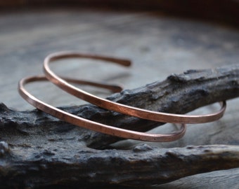 Skinny copper bracelet, women's copper bracelet, women simple copper bracelet, 10 GA simple copper bracelet, thin copper bangle, thin bangle