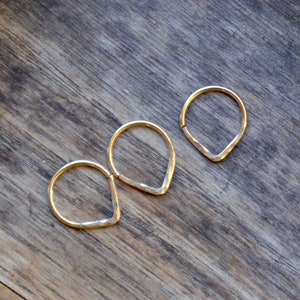 Septum nose ring, 20 gauge nose ring, simple nose ring, V septum ring, triangle septum ring, 14 K gold septum ring, gold filled nose