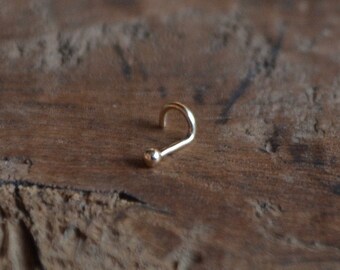 14k gold nose stud, 20 gauge 14k gold, 14k pink gold nose stud,  basic gold nose stud, basic nose stud, classic nose stud