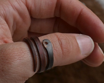 Snake ring, hand forged snake ring, serpent ring, snake ring band, copper ring, handforged serpent ring, copper serpent ring, snake ring
