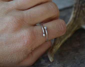 Super thin sterling ring band, thin sterling ring, super thin adjustable sterling silver ring, thin dainty 925 ring, dainty sterling ring