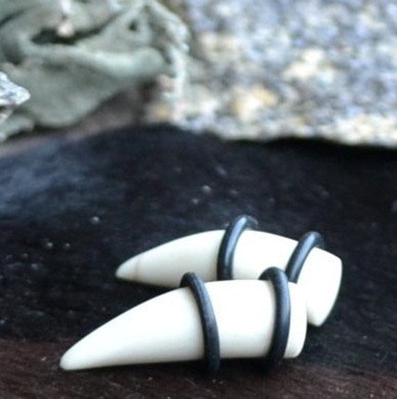 Bone plugs horn ear plugs 8 mm plugs boho ear plugs 5/16 Etsy