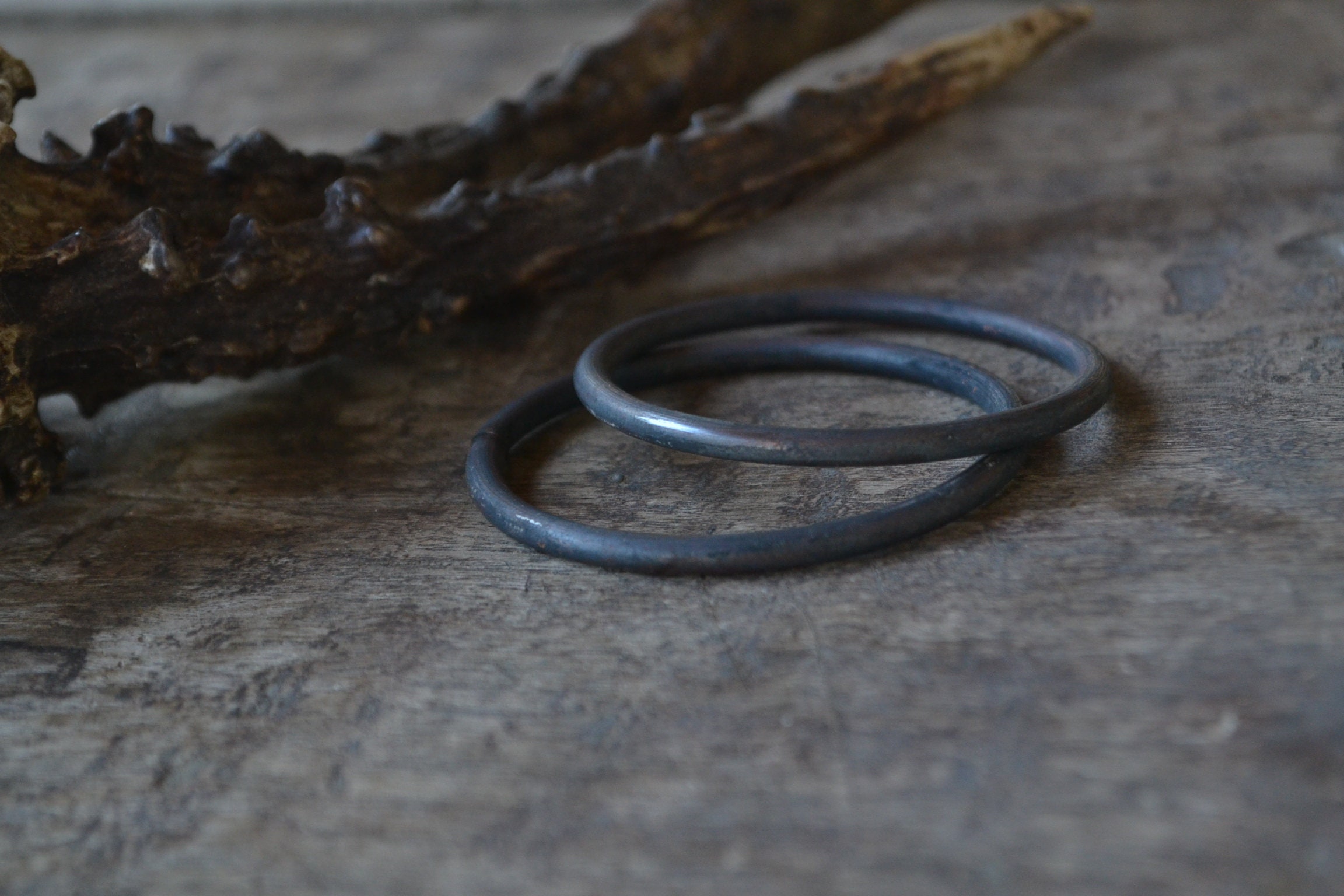 Large copper hoops 10 gauge black basic hoops for tunnel Etsy