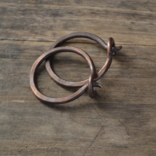 Copper hoops for tunnel plugs, earrings for tunnels, earrings for tunnel plugs, ear weight, stretched ears earrings, large hoops