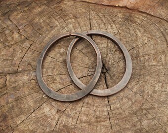 Copper hoops, hoops for tunnel, copper tunnel hoops, 6 gauge earrings, 6 gauge hoops, copper earweights, copper ear weights, large hoops