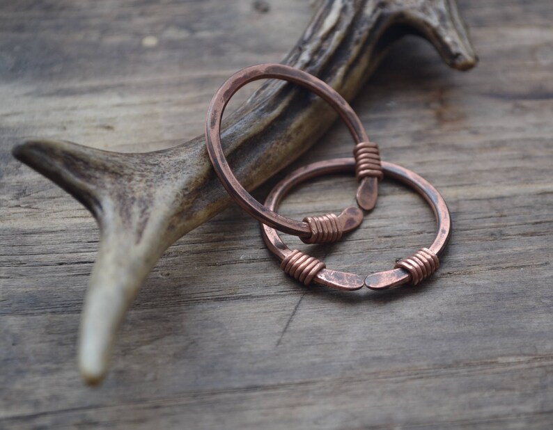 Copper Hoops for Tunnel Plugs Earrings for Tunnels Earrings Etsy
