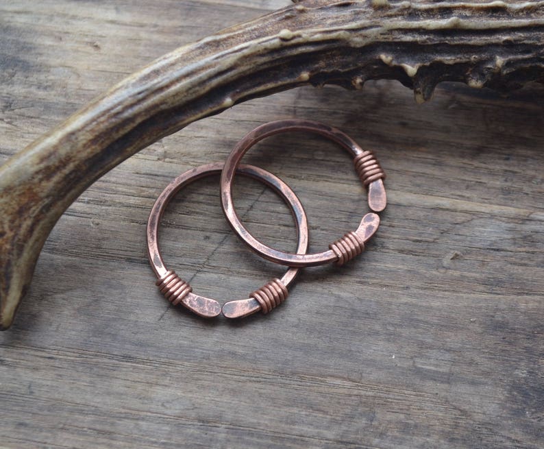 Copper Hoops for Tunnel Plugs Earrings for Tunnels Earrings Etsy
