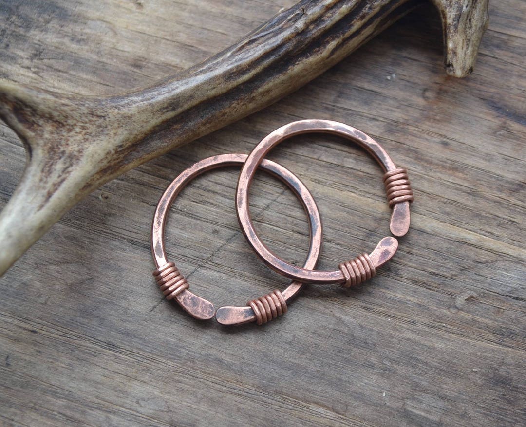 Copper Hoops for Tunnel Plugs Earrings for Tunnels Earrings Etsy