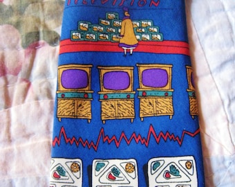 Vintage "American Nostalgia" 100% Silk Tie - NEVER WORN! - VintageTelevisionTheme by Rooster Collectibles -"Let the Good Times Roll On"