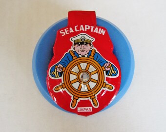 Vintage Metal Clicker '"Sea Captain" One-of-a-kind Pin