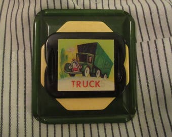 OOAK Truck/Bus Large Lenticular Brooch