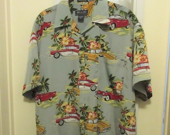 Vintage Men's Fifties Look Car Shirt - M