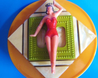 Vintage Tiny Dancer (Red) Pin / Brooch