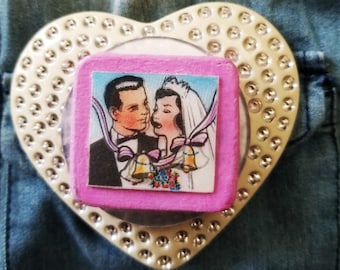 Large One-of-a-kind Funky Wedding Brooch