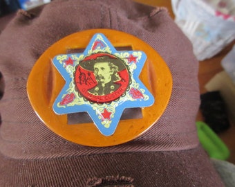 OOAK "General Custer" Tin Badge Pin