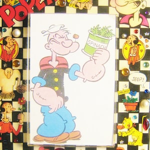ON SALE! Vintage Designs from the Deep POPEYE Decoupage on Plastic L Frame