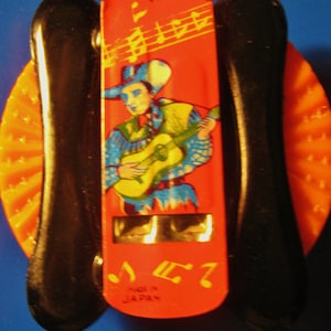 Vintage Western Cowboy Tin Whistle Brooch