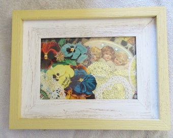 Original "Three Angels" Collage - Framed Under Glass