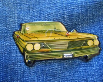 Large "Designs from the Deep"  Vintage Copper Pontiac Car Pin