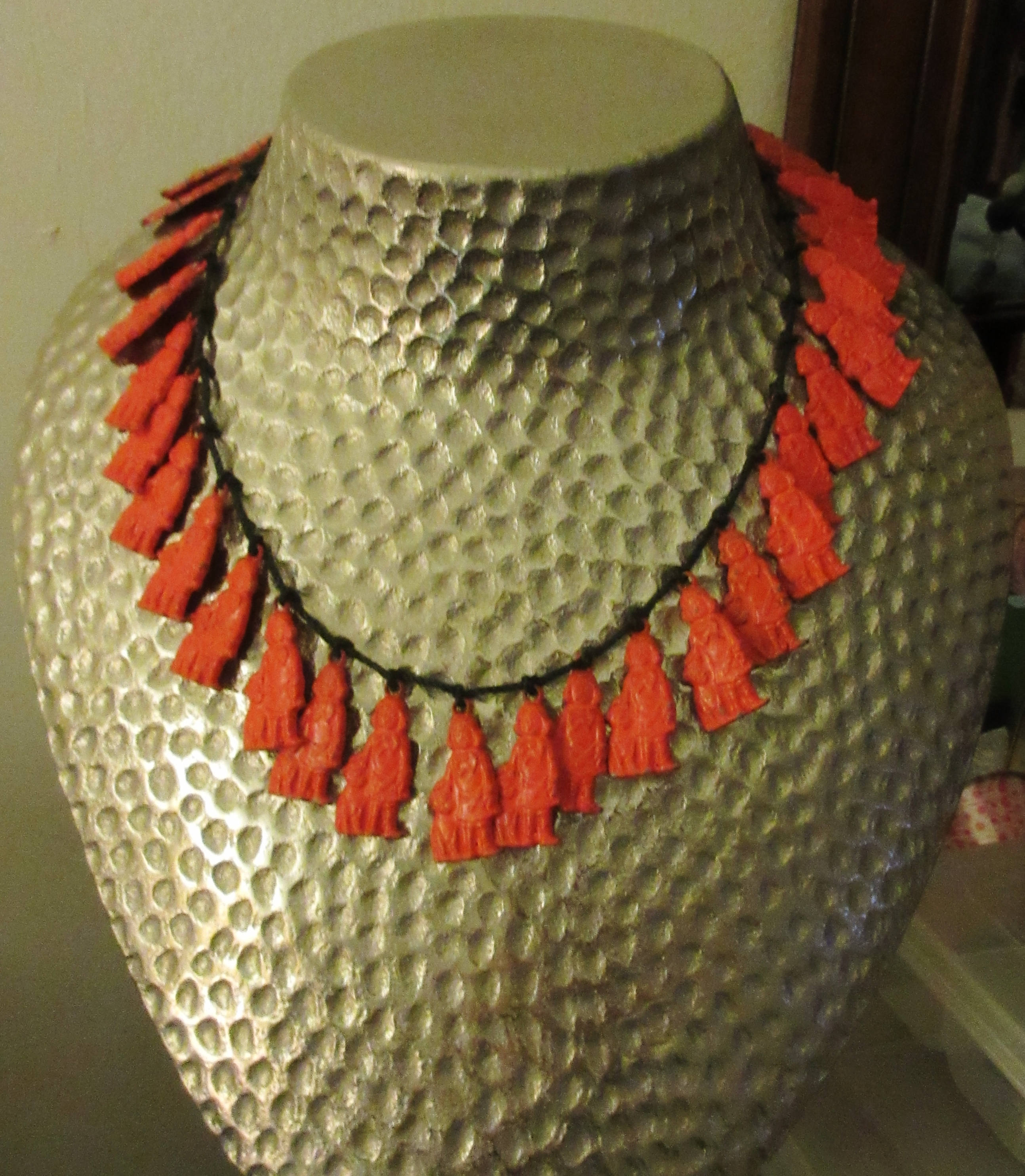 RESERVED Vintage Cracker Jill Charm Necklace